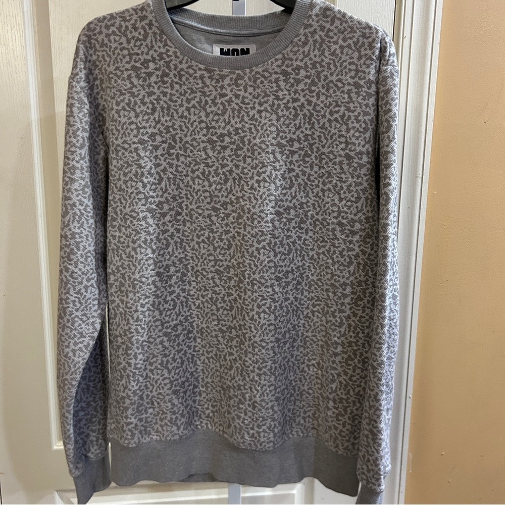 WON Woolf Originals New York Men’s Textured Knit Crewneck Sweater – Size Large